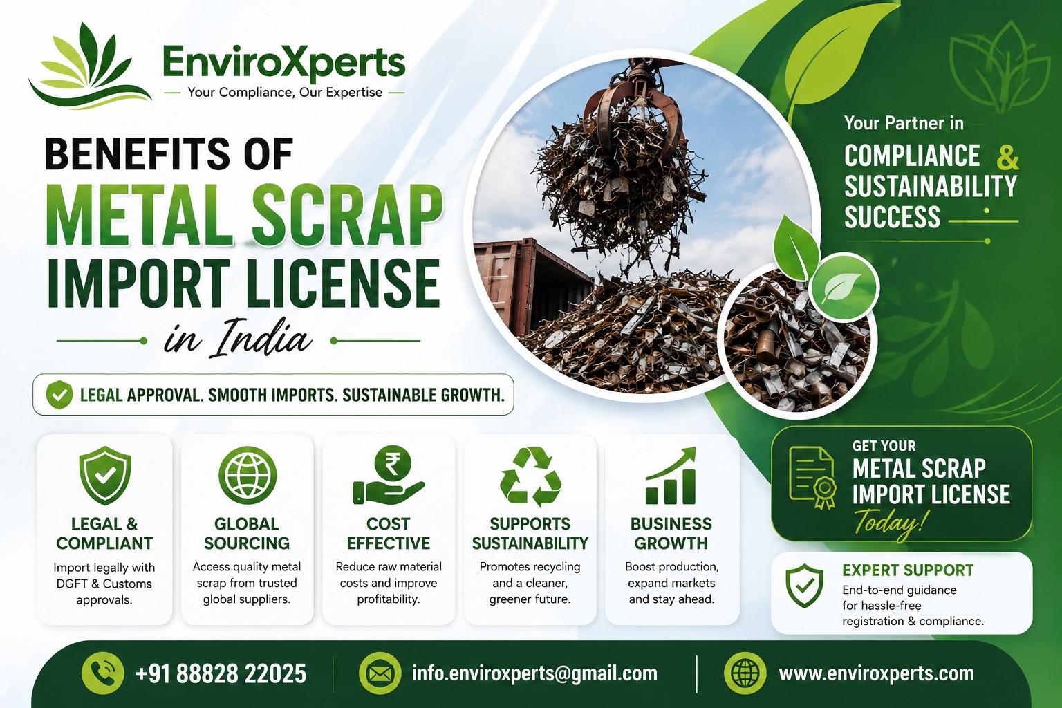 Benefits of Metal scrap Import License in India